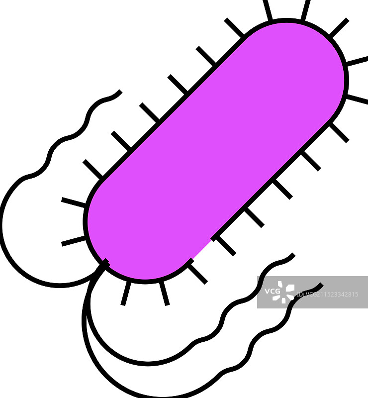 沙门氏菌彩色图标图片素材