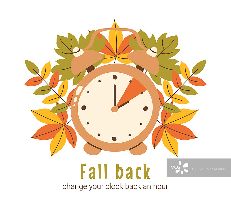 夏令时结束海报图片素材