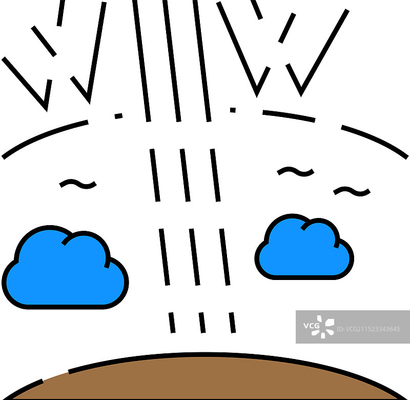 臭氧层空洞灾难彩色图标图片素材