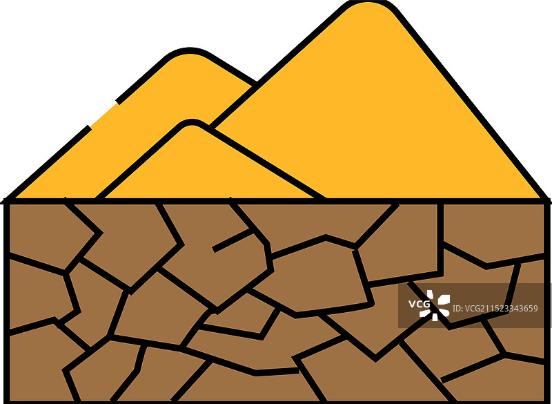 干旱灾害图标图片素材