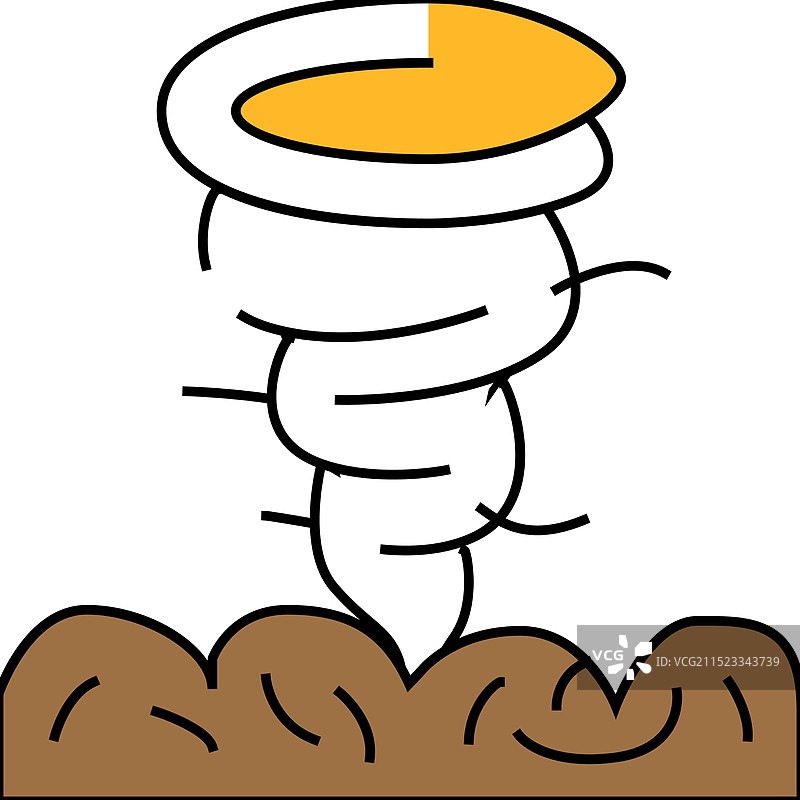 飓风灾害彩色图标图片素材