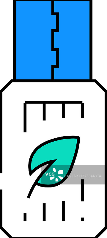 U盘存储Chia加密货币图标（彩色）图片素材