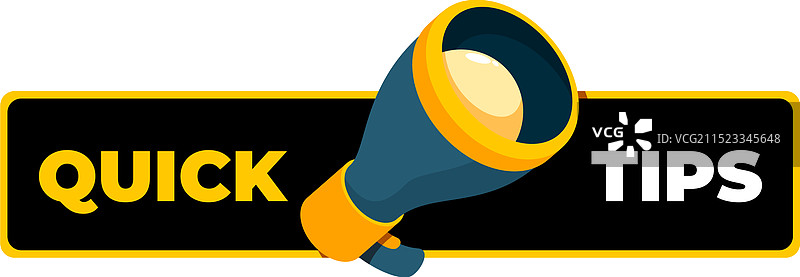 黑色背景上的黄色扩音器提示图片素材