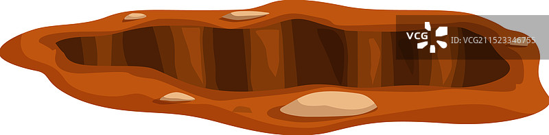 地面上的大坑图片素材