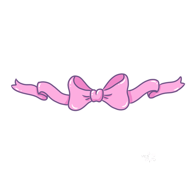 手绘粉色蝴蝶结装饰元素图片素材