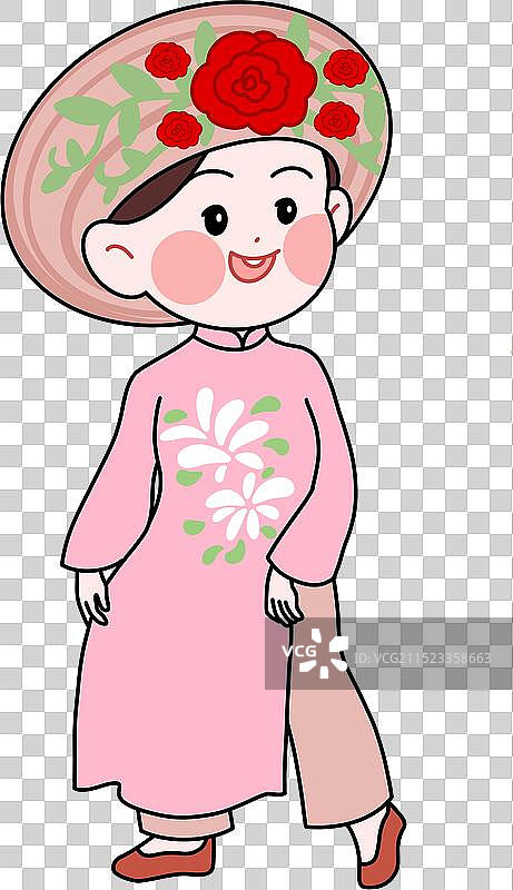 五十六个民族可爱卡通人物图片素材