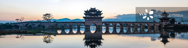 建水十七孔桥图片素材