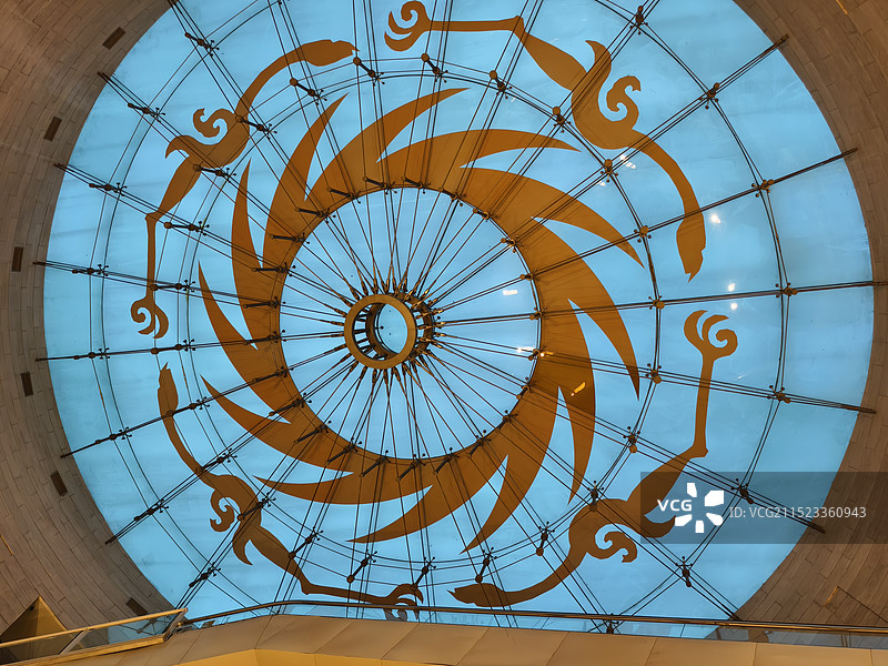 金沙遗址博物馆·穹顶·太阳神鸟图片素材