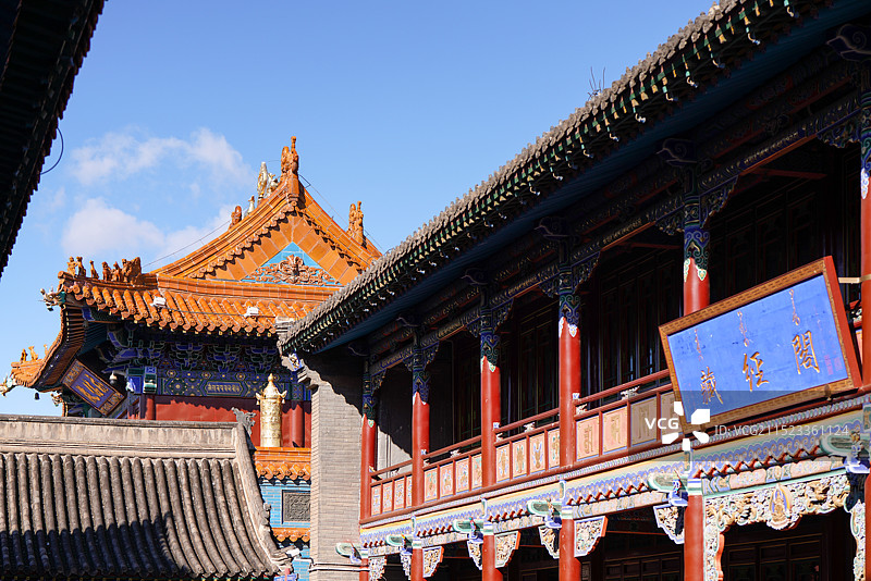 内蒙古 呼和浩特 大召历史文化旅游区 大召无量寺 藏经阁图片素材
