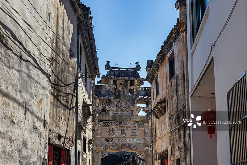 安徽省黄山市歙县许村图片素材