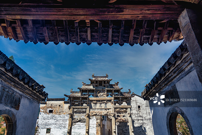 安徽省黄山市歙县许村图片素材