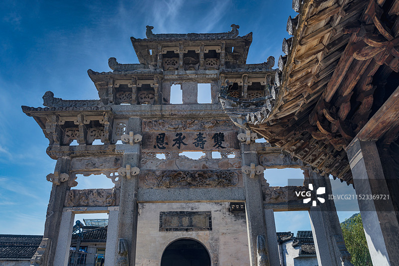 安徽省黄山市歙县许村图片素材