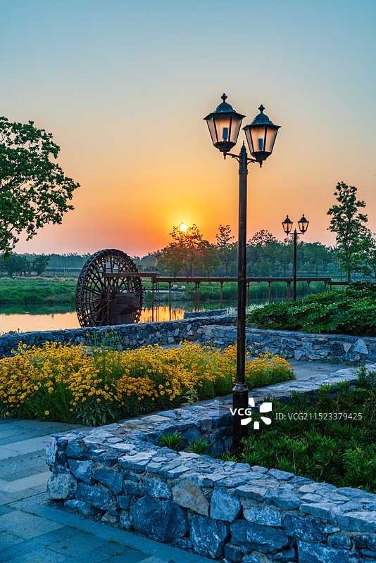 江苏宿迁三台山国家森林公园纳田花海图片素材