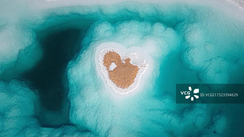 盐湖之心图片素材