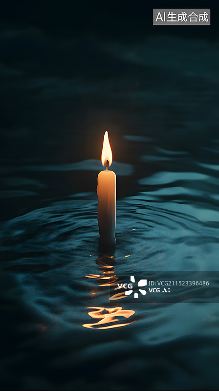 【AI数字艺术】节日蜡烛烛火烛光图片素材