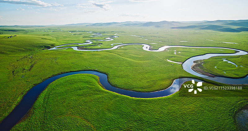 呼伦贝尔大草原莫日格勒河图片素材