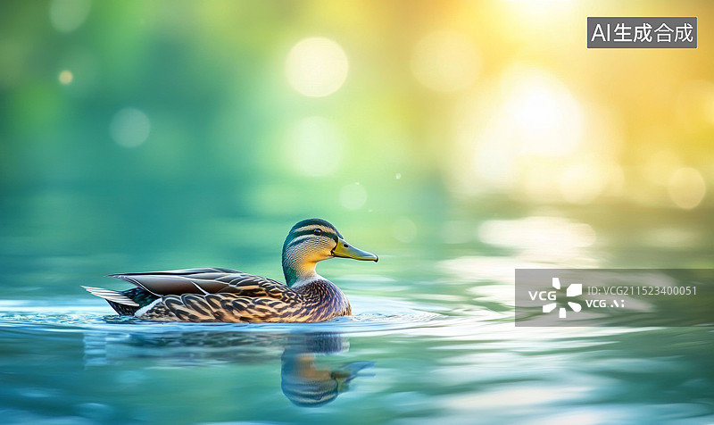 【AI数字艺术】一只鸭子的特写镜头图片素材