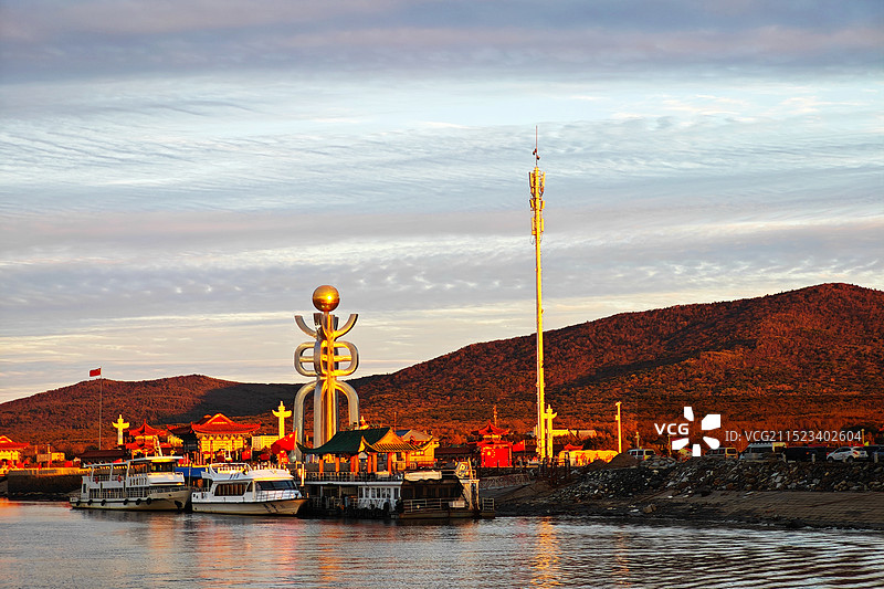 ；黑龙江 抚远东极太阳广场图片素材