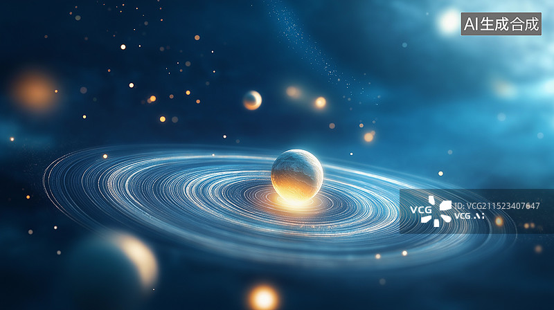 【AI数字艺术】太空科技主题海报——抽象宇宙星系图片素材