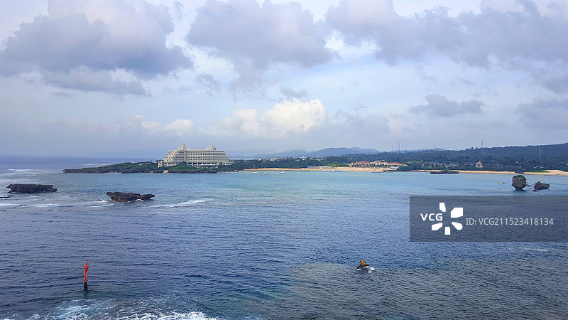 日本冲绳县恩纳村，万座毛国家自然公园图片素材