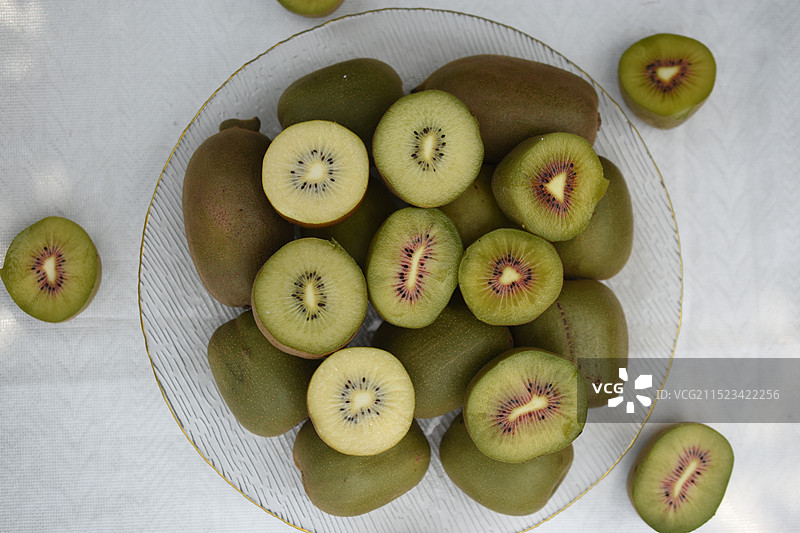 四川成都蒲江红心猕猴桃图片素材