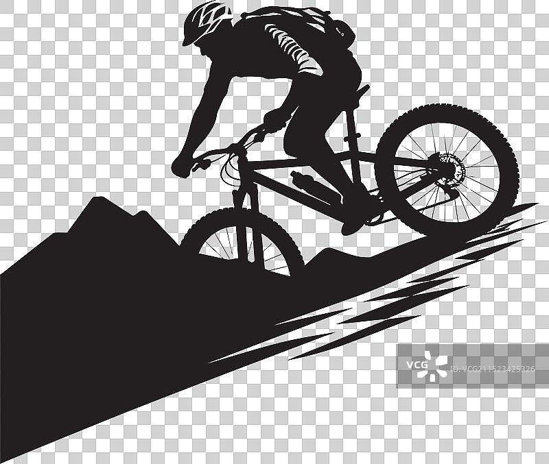 荒野之路山地自行车图标图片素材