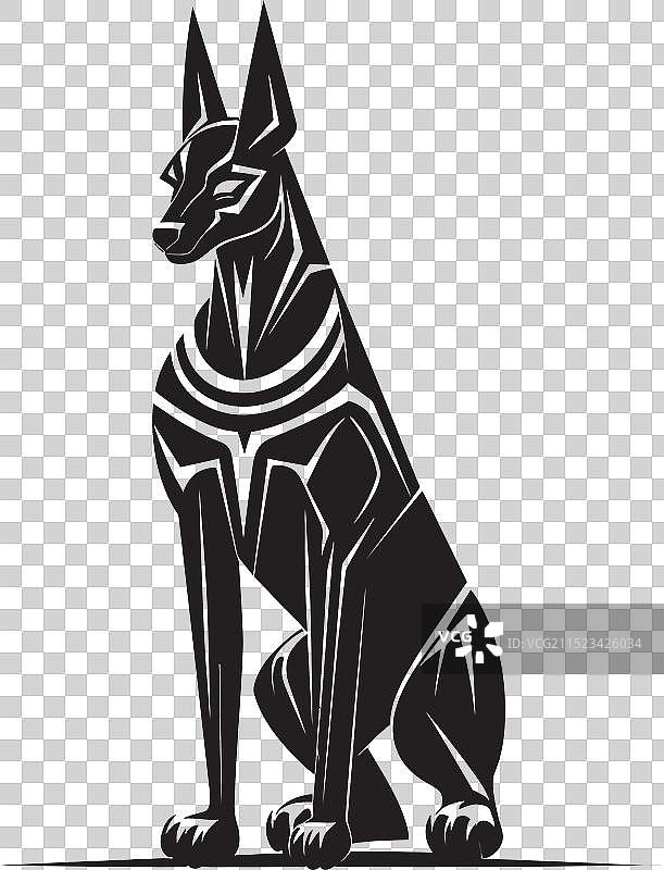 光谱潜行者抽象阿努比斯吉祥物设计图片素材