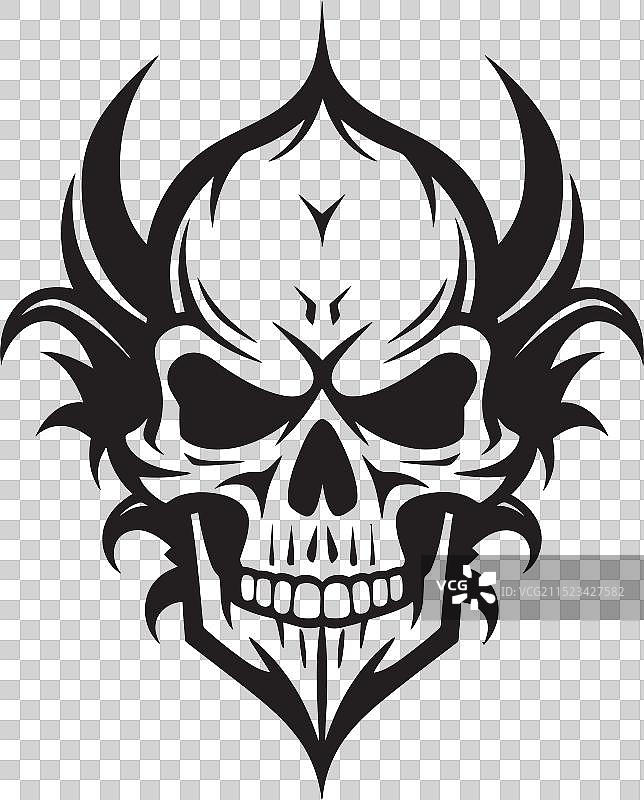 象征性投降抽象骷髅标志图片素材