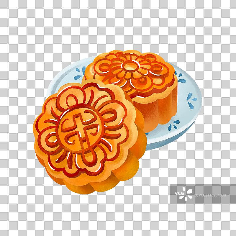 肌理插画元素_中秋月饼食物图片素材