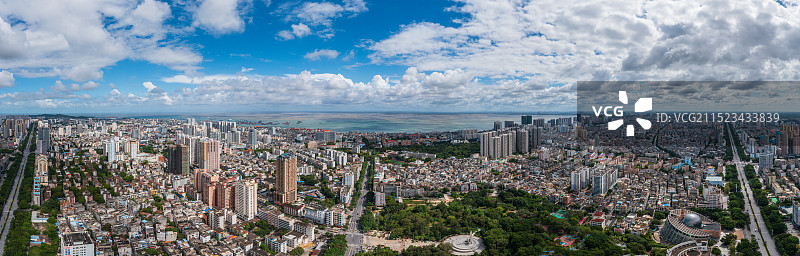 广西北海海城区航拍大景图片素材