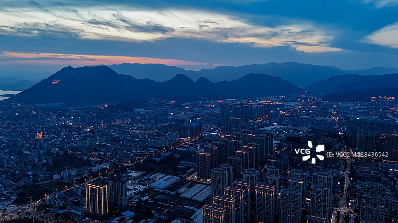 福建省福清市城市夜景图片素材