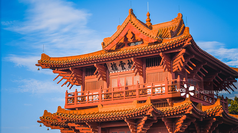 广东省肇庆市端州区端州古城墙披云楼图片素材