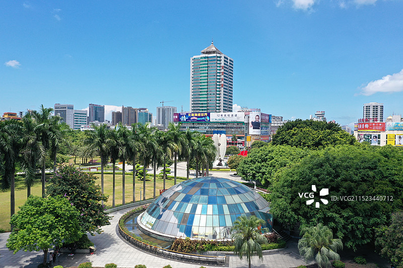 广西北海北部湾广场航拍图片素材