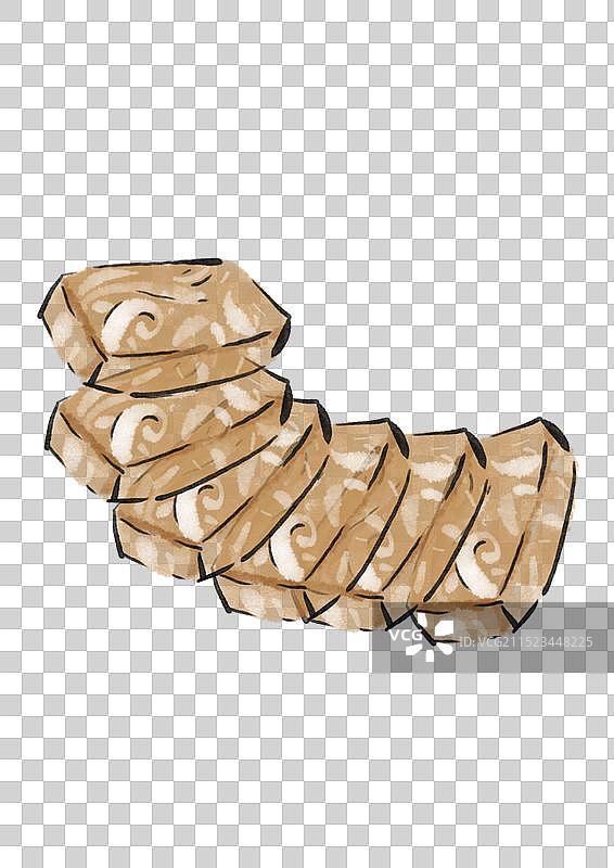 国潮风晋城美食插画元素-皮冻图片素材