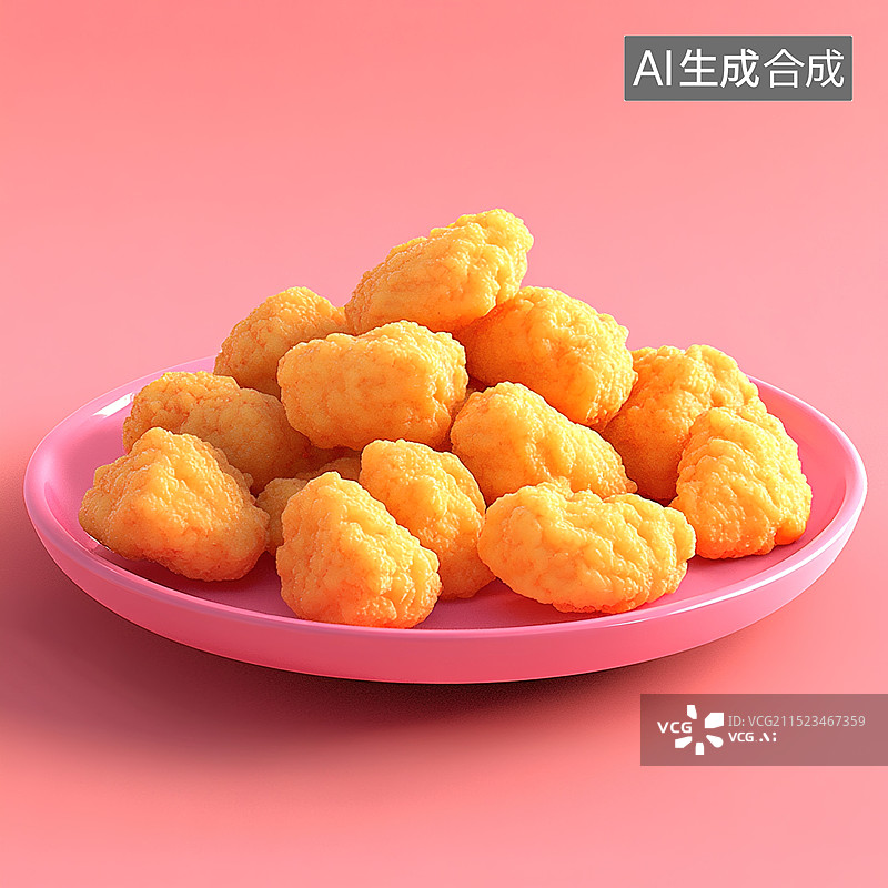 【AI数字艺术】炸鸡块图片素材