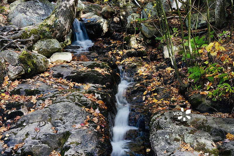 加拿大Mont Treamblant风景区涓涓细流图片素材