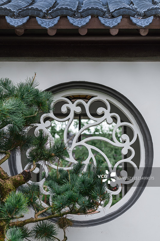 苏式园林一角图片素材