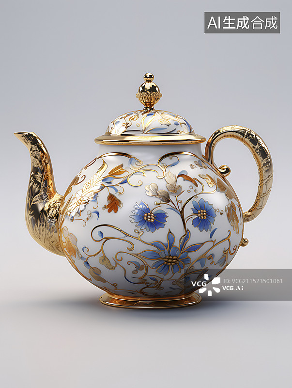 【AI数字艺术】中国风茶壶图片素材