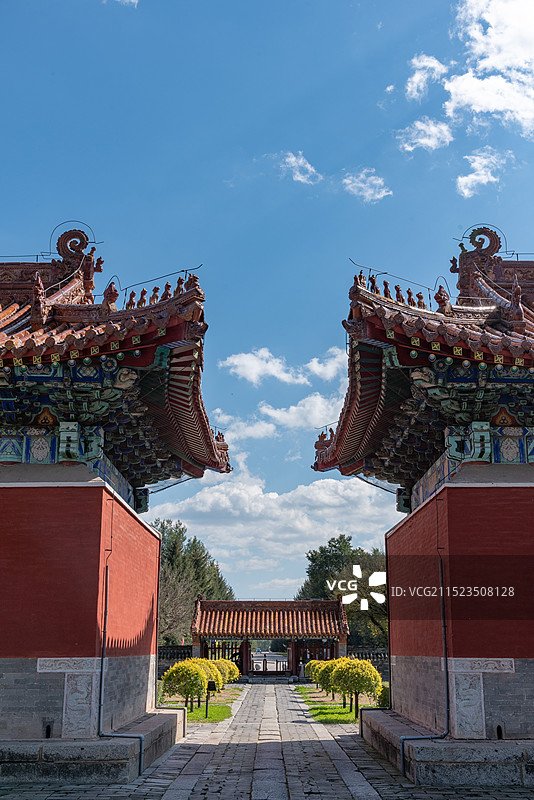世界文化遗产-盛京三陵-辽宁抚顺新宾清永陵-神道图片素材