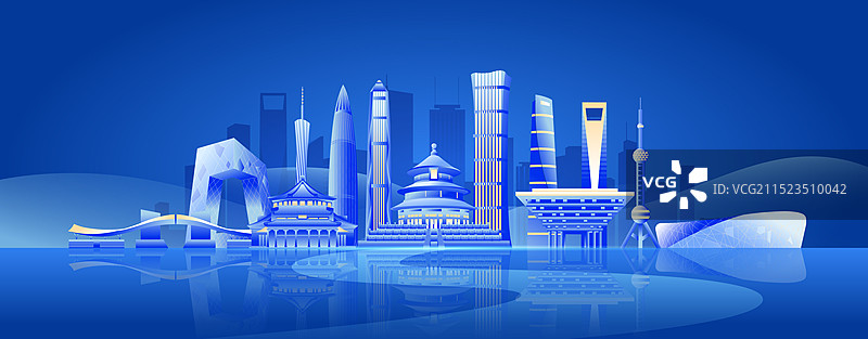 中国城市建筑经济金融峰会科技3D矢量海报模板图片素材