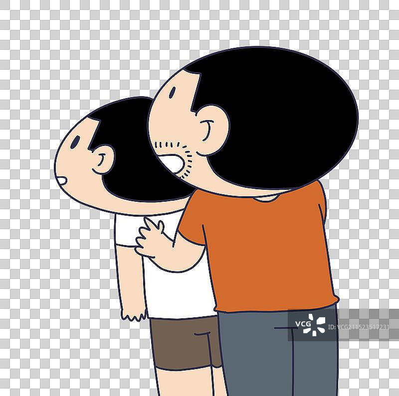 家长陪伴着孩子儿童图片素材