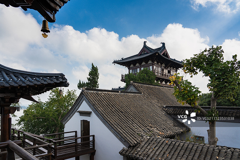 镇江北固山公园，北固楼，江声阁图片素材