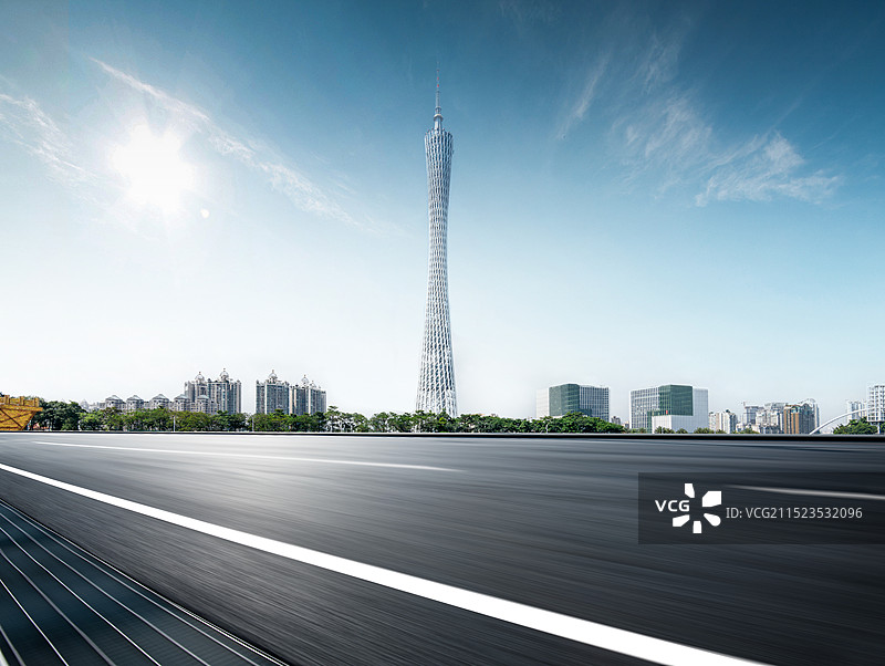 城市建筑天空背景汽车广告背景图图片素材