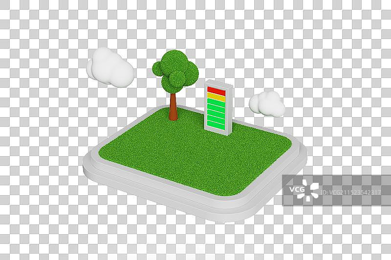 充电站三维插画图片素材