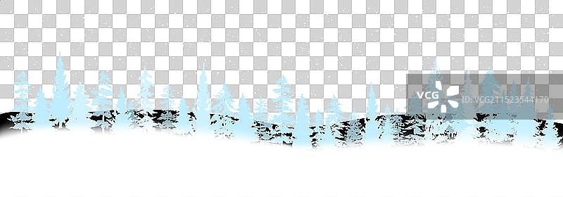 冬季松树背景夜景图片素材