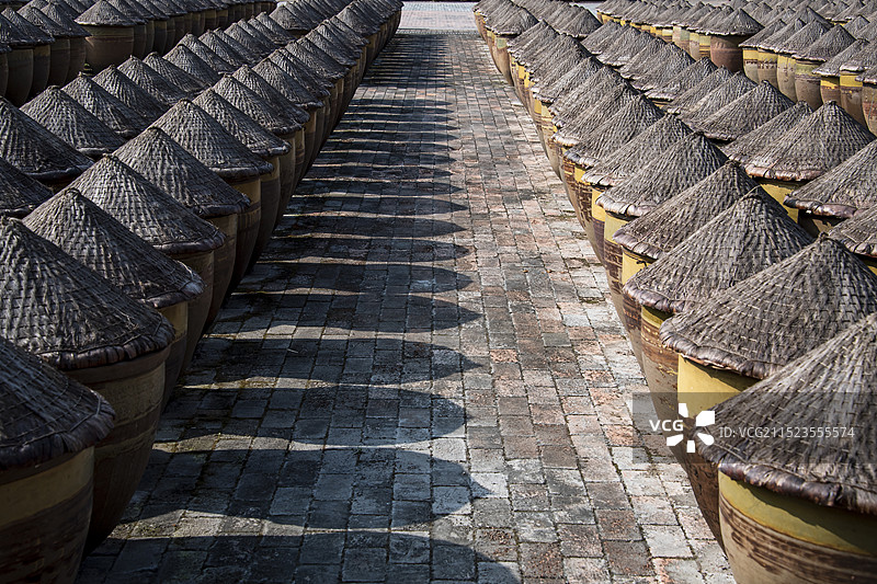 四川省郫县豆瓣博物馆传统晒场图片素材