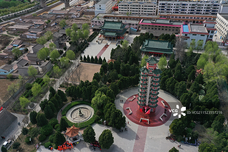 甘肃省白银市会宁县会师旧址纪念馆会师园会师塔图片素材