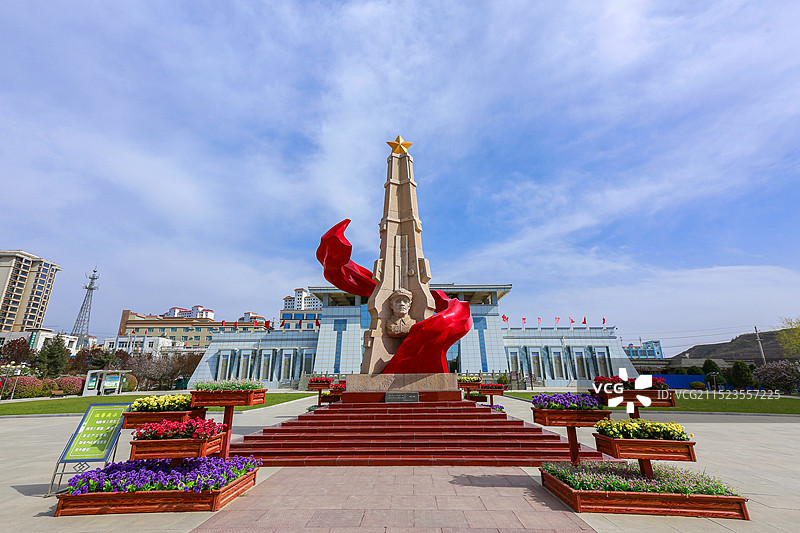 甘肃省白银市会宁县会师旧址纪念馆会师园会师塔图片素材
