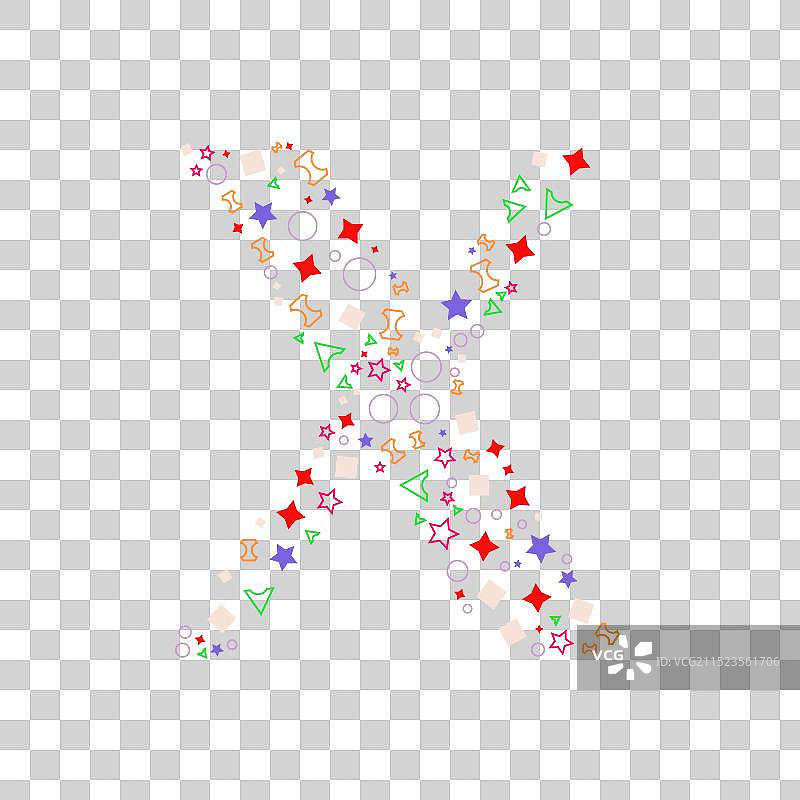 小写英文字母x插画创意图案设计免扣素材图片素材