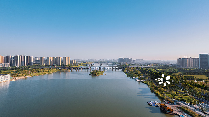西安浐灞国际港城市风光图片素材